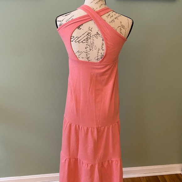 Girls’ Sleeveless Pink Salmon Maxi Dress - Picture 3 of 4